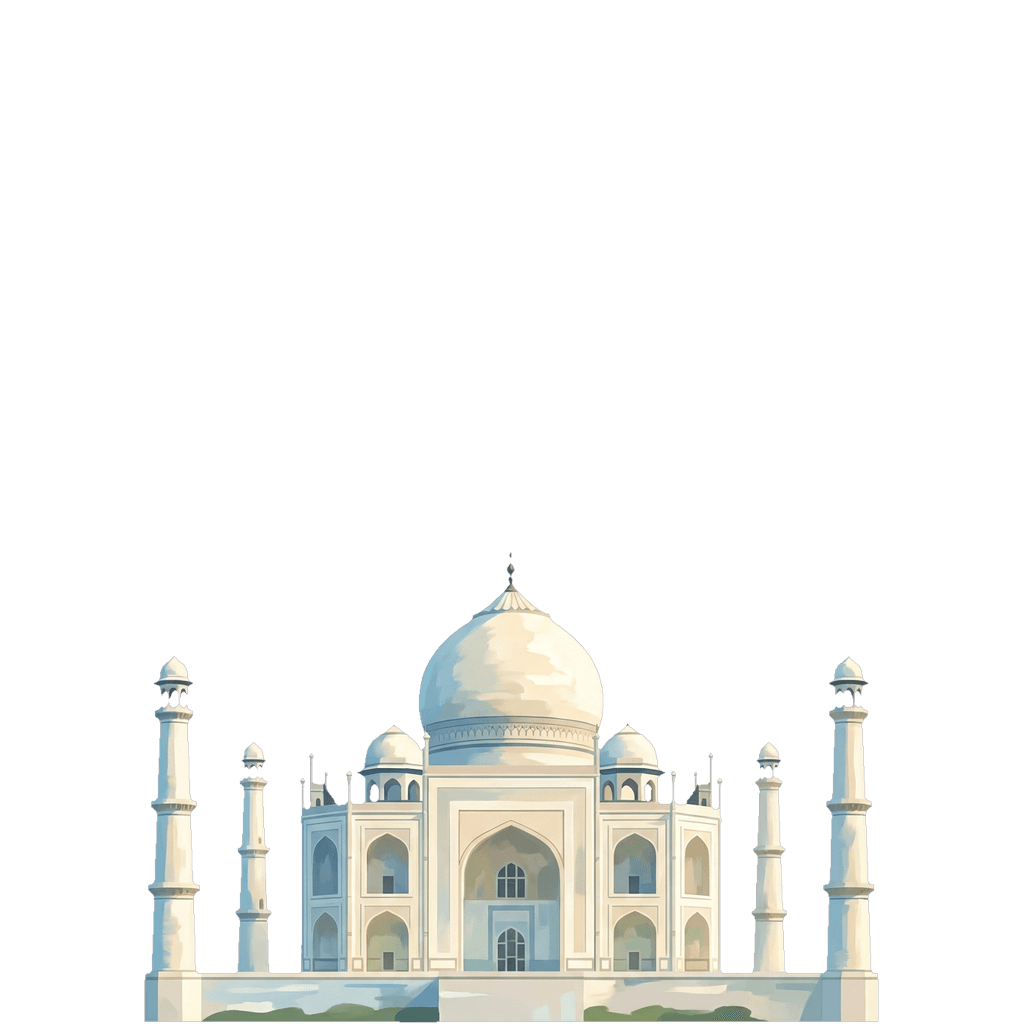Agra travel photo book cover, themed with the Taj Mahal