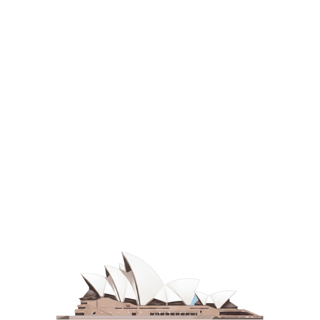 Australia travel photo book cover, themed with the Sydney Opera House