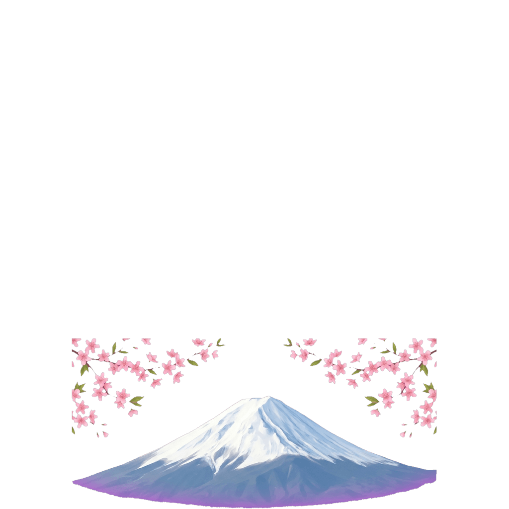 Japan travel photo book cover, themed with the Mt Fuji & torii gate
