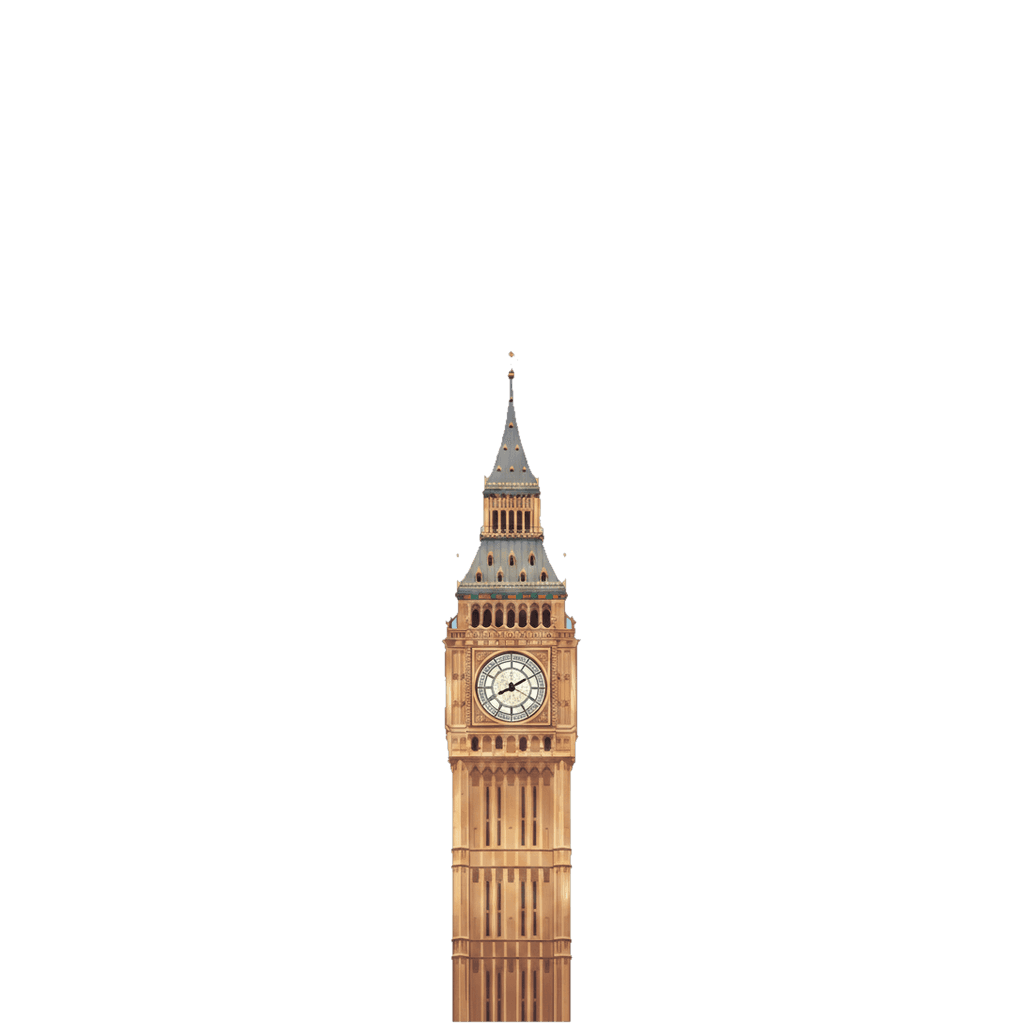 London travel photo book cover, themed with the Big Ben & the Thames