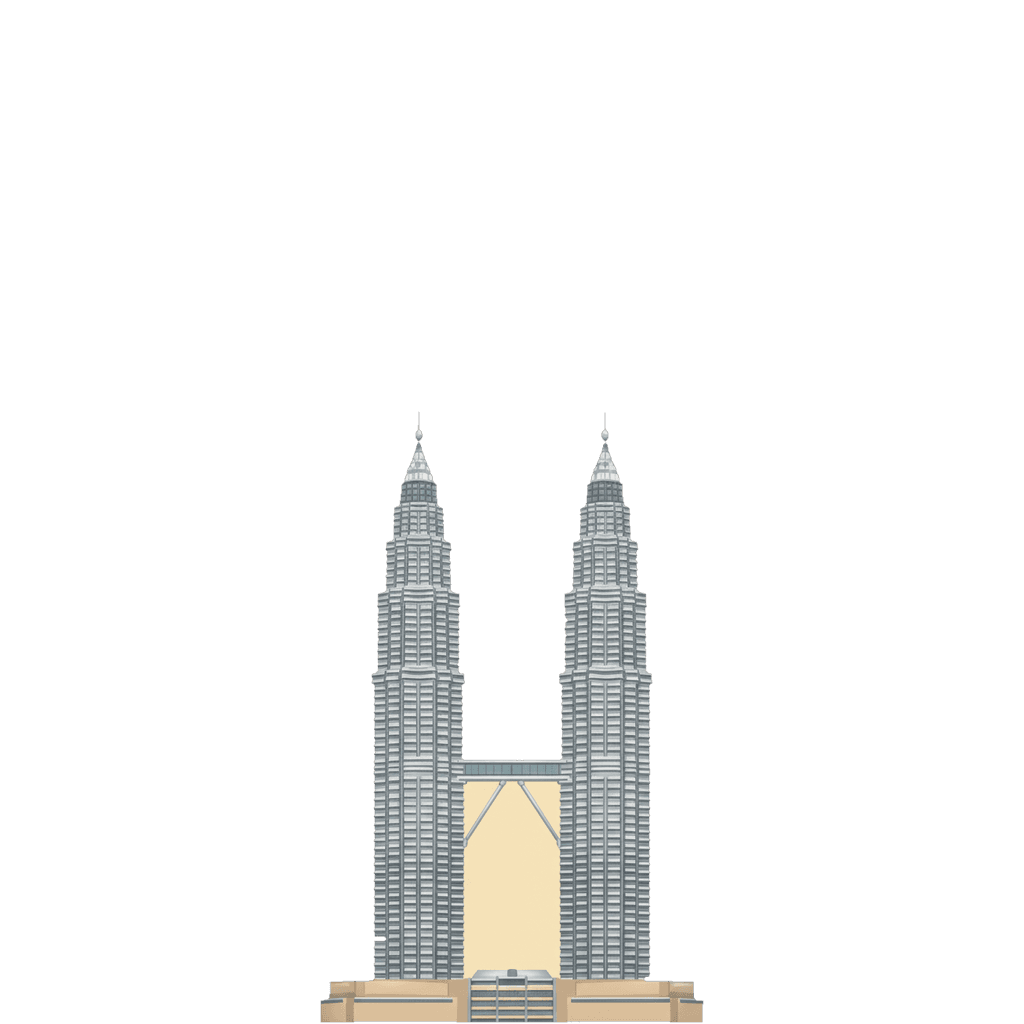 Malaysia travel photo book cover, themed with the Petronas Twin Towers