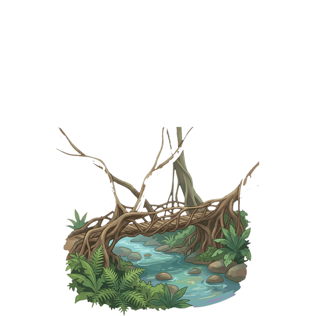 Meghalaya travel photo book cover, themed with the Living root bridge