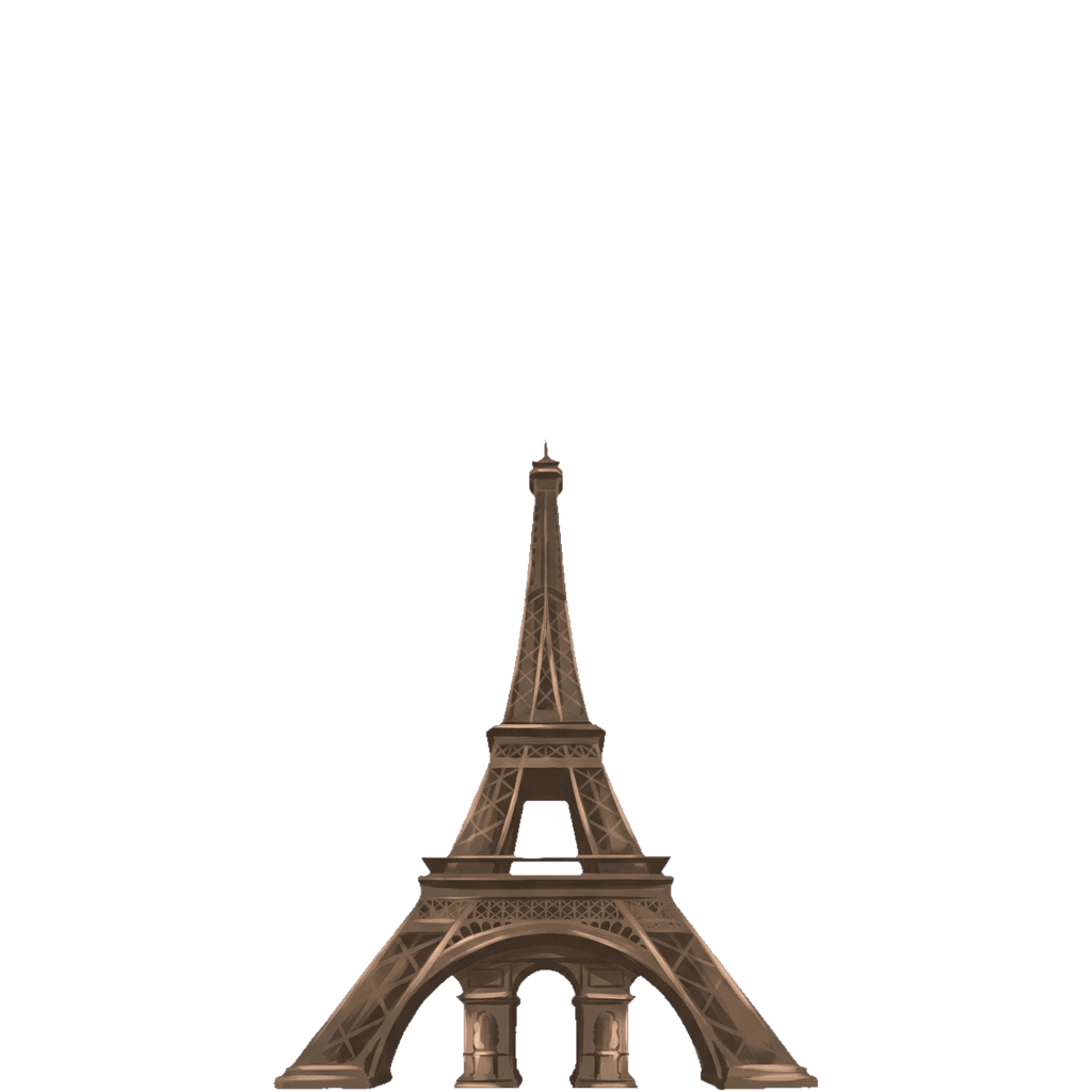 Paris travel photo book cover, themed with the Eiffel Tower