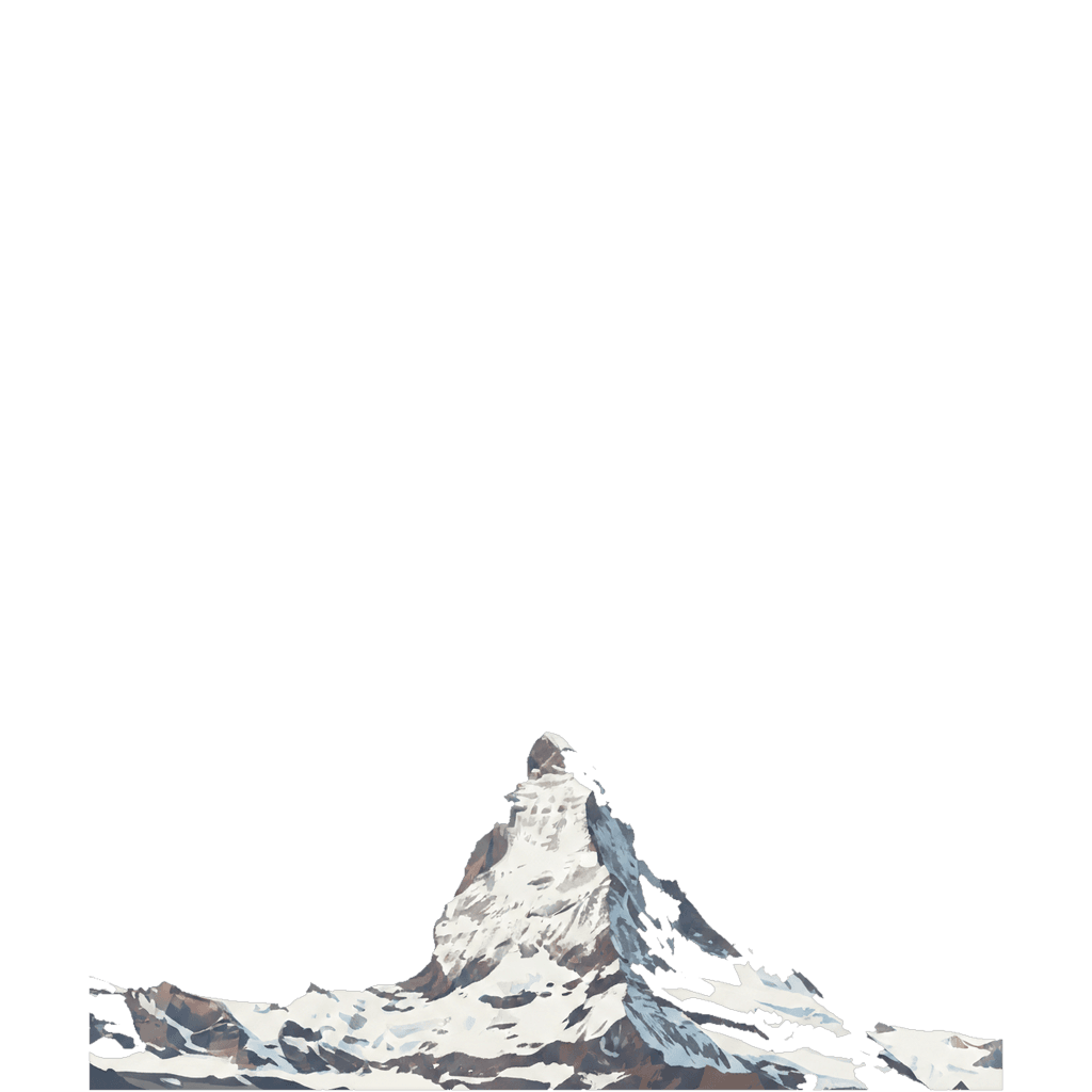 Switzerland travel photo book cover, themed with the Matterhorn peak