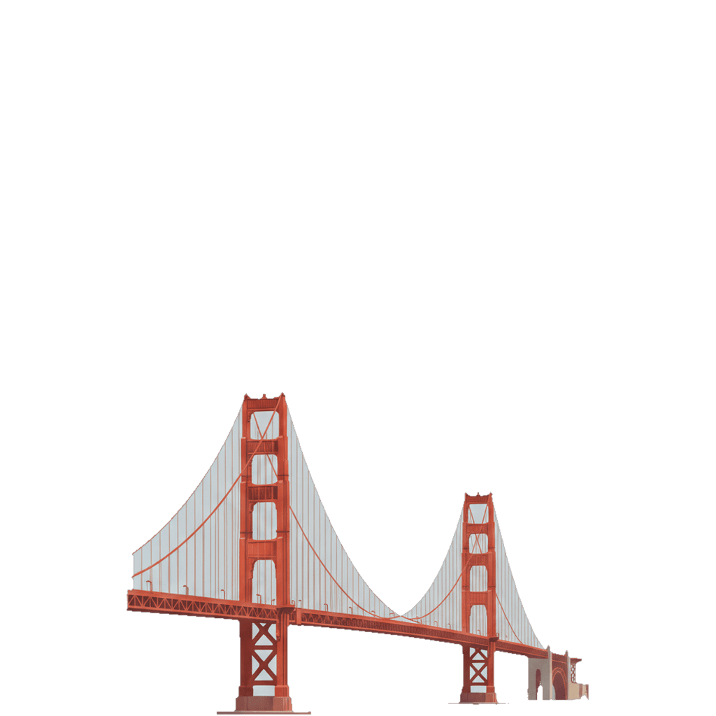 USA travel photo book cover, themed with the Golden Gate Bridge